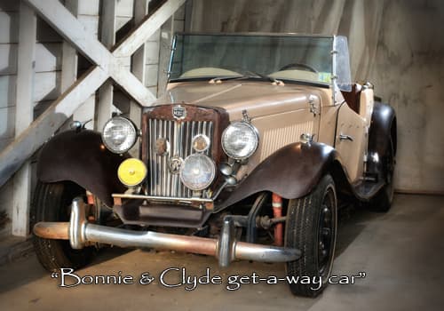 The Bonnie & Clyde replica getaway car