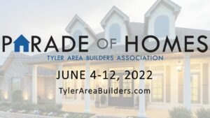 Image of house with wording for Parade of homes in tyler June 4-12