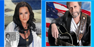 photos of Georgette Jones and David Frizzell-he is holding a guitar