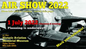 large Old aircraft and wording Air Show 2022