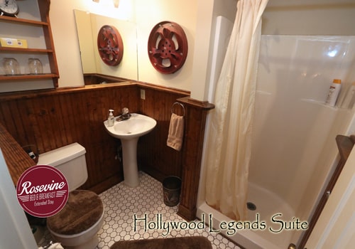 Hollywood Legends bathroom with walk in shower