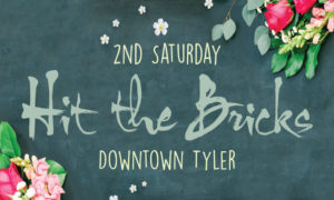 Hit the bricks logo 2nd Sat downtown tyler