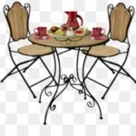 Bistro table with coffee service