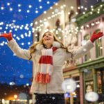 lady enjoying holiday shopping