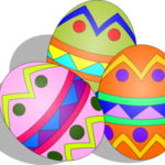 3 colorful Easter Eggs