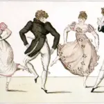 victorian man and women dancing a reel