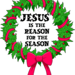 Christmas wreath w/ Jesus is the reason for the season