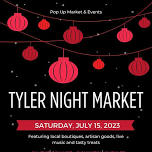 poster for the Night Market On July 15 Black and red