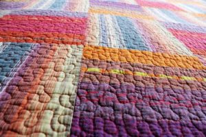 multi colored quilt