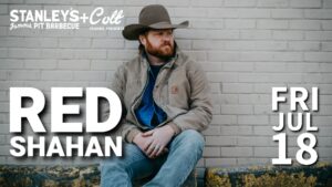 poster picture of Red Shahan playing at Stamleys BBQ Friday July 18
