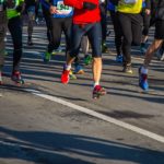 runners feet on the street