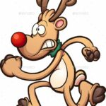 silly looking reindeer running