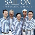 Picture of 4 men-blue and white stripe shirts Sail On The Beach Boys Tribute