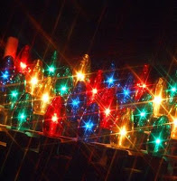 rows of diferent colored christmas light bulbs