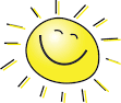 clip art graphic of a yellow smiling sun
