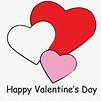 Happy valentines day and pink, red and white hearts