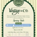 Flyer announcing Vintage and Co. Spring sale