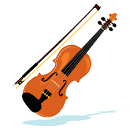 clip art of a viola and bow