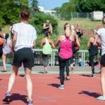 Runners ready for a run on the street